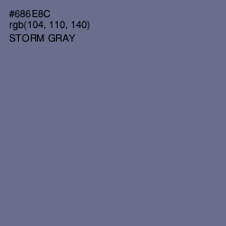 #686E8C - Storm Gray Color Image